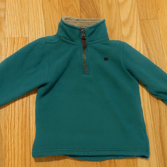 Carter’s 2T Forest Green Fleece 1/4 Zip Pullover – Cozy w/ Bear Logo - Picture 1 of 5